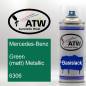 Preview: Mercedes-Benz, Green (matt) Metallic, 6306: 400ml Sprühdose, von ATW Autoteile West.
